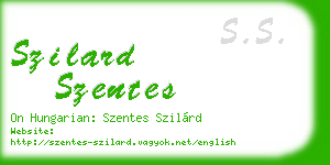 szilard szentes business card