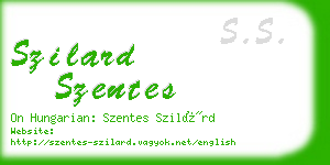 szilard szentes business card